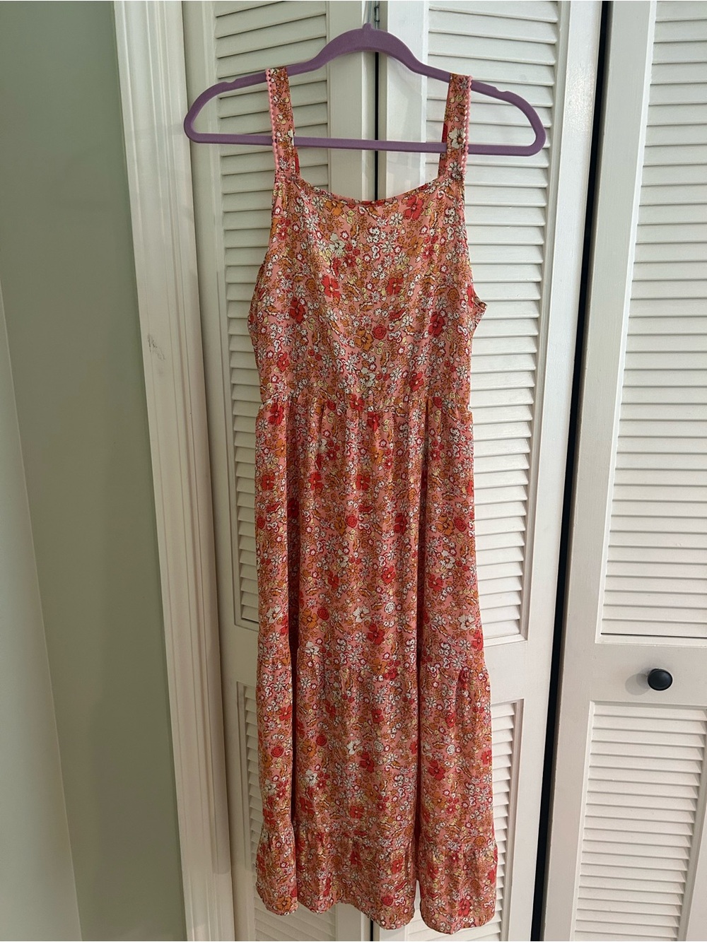 Jessica Simpson Peach Floral Maxi Dress
